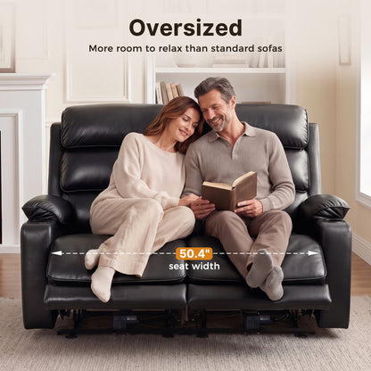 64 in Oversized Reclining Loveseat with Heat & Massage 6711
