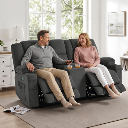 75 in Reclining Loveseat Recliner with Storage Console 6034M2
