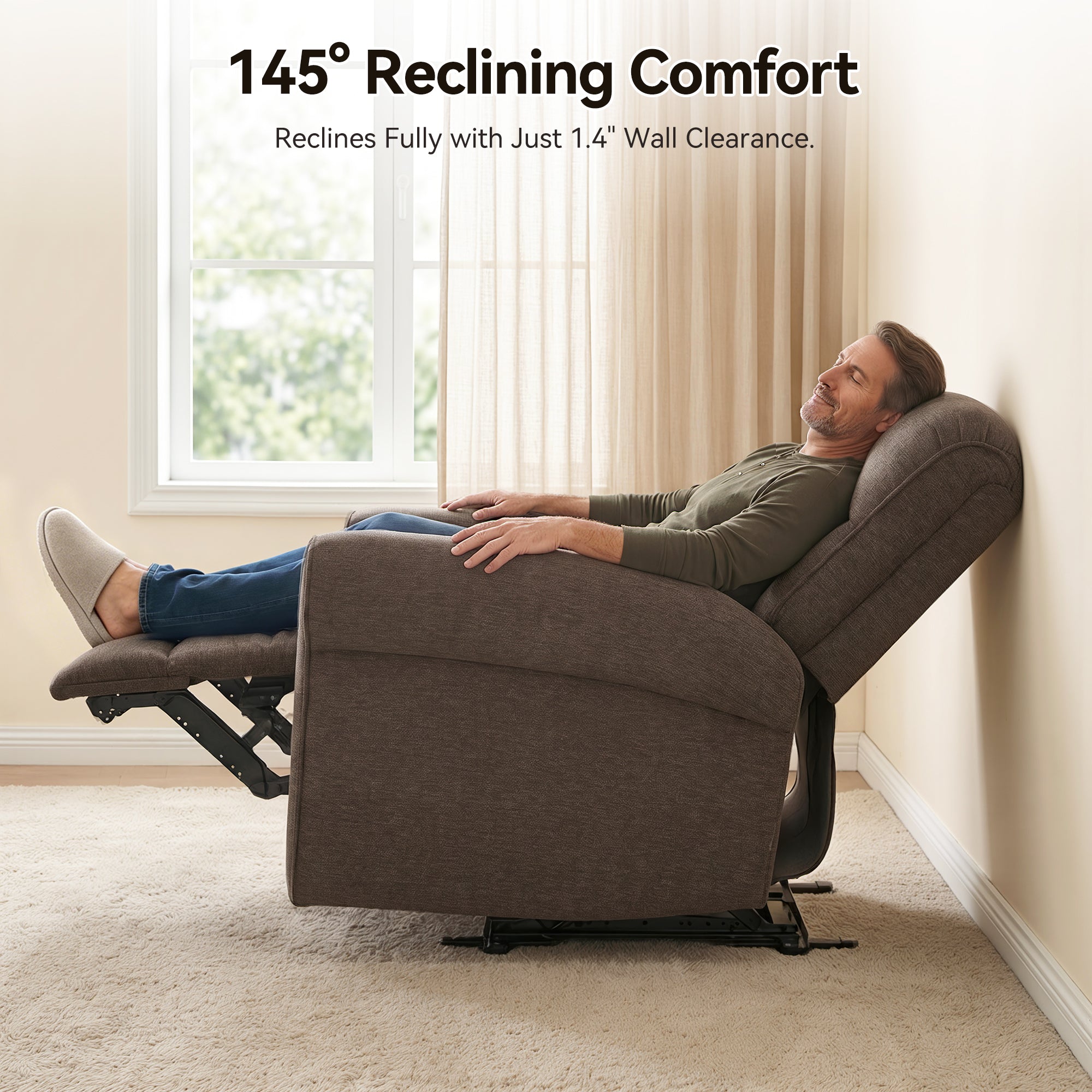 Power Wall Hugger Recliner Chair, Fabric/Faux Leather PR630 PR520
