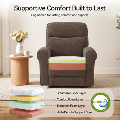 Power Wall Hugger Recliner Chair, Fabric/Faux Leather PR630 PR520