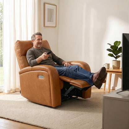Zero Wall Recliner Chair, Power Recliner with USB & Type-C Dual Charge Ports, for Small Space, Living Room, RV PR644
