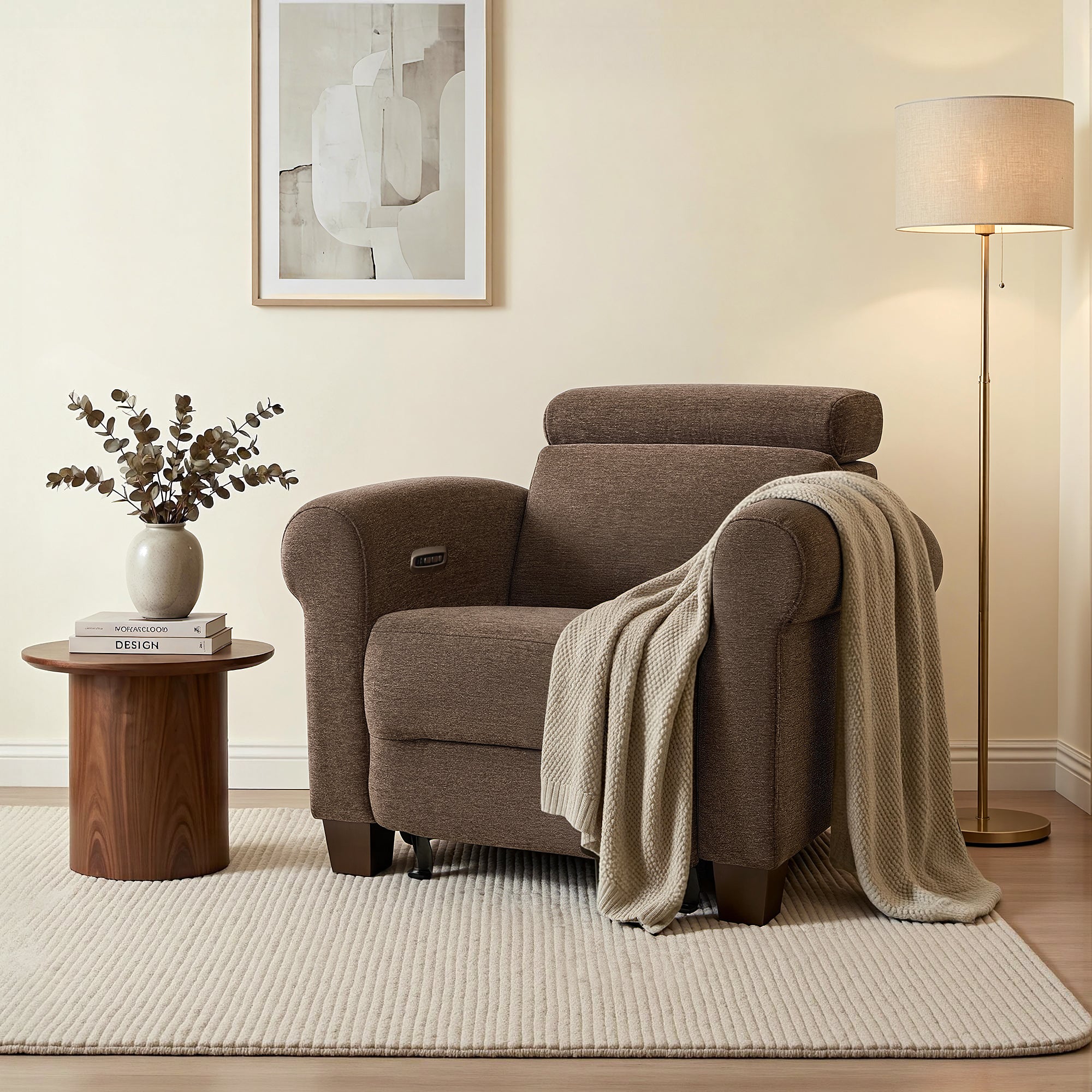 Wall Hugger Power Recliner Chair for Small Spaces, RV & Living Room HL164