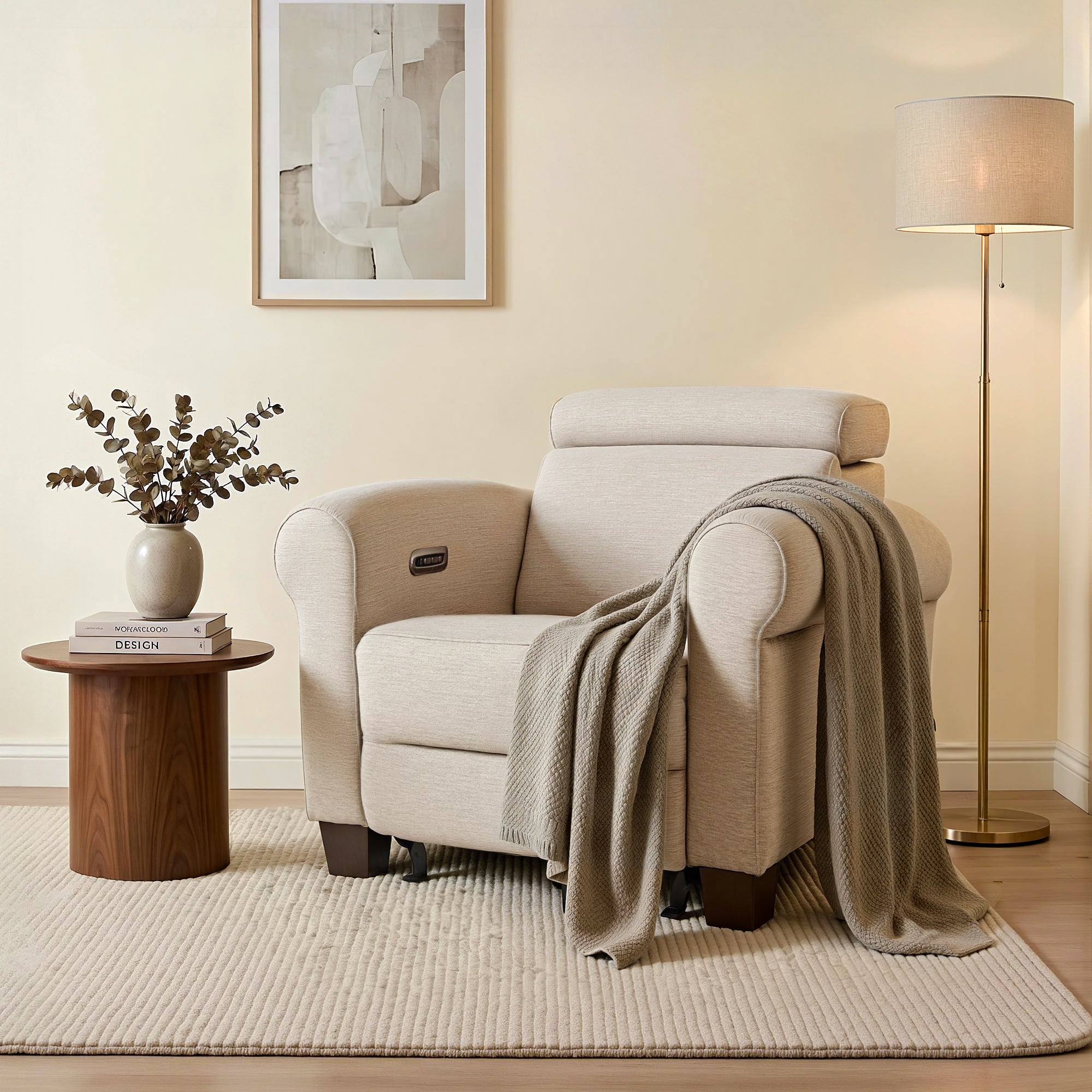 Wall Hugger Power Recliner Chair for Small Spaces, RV & Living Room HL164