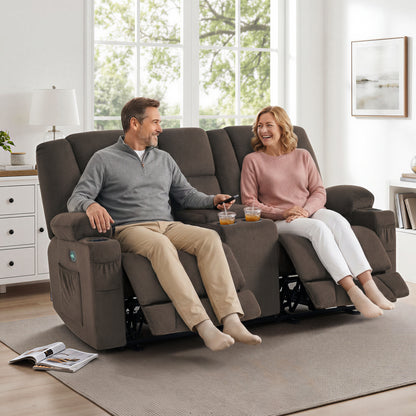 75 in Reclining Loveseat Recliner with Storage Console 6034M2
