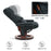 MCombo Swivel Recliner with Ottoman, Reclining Chair with Massage, Chenille Lounge Chair for Living Room Bedroom 4441