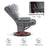 MCombo Swivel Recliners with Ottoman, Reclining TV Chairs with Vibration Massage, Faux Leather Ergonomic Lounge Chair for Living Room Bedroom 4832