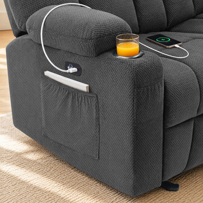 75 in Reclining Loveseat Recliner with Storage Console 6034M2