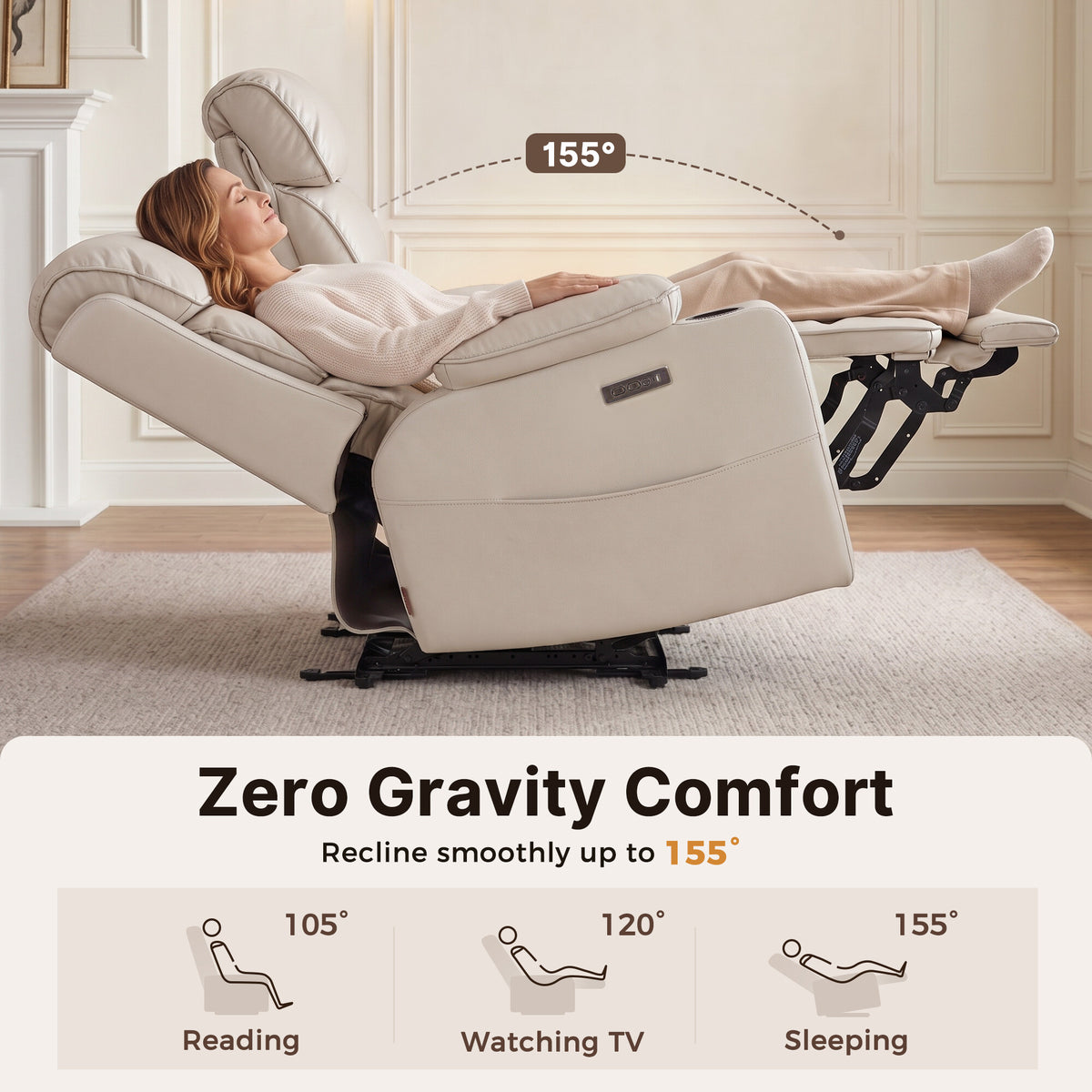 64 in Oversized Reclining Loveseat with Heat & Massage 6711
