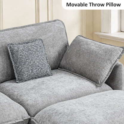 Oversized Cloud Modular Sectional Sofa, FSC Certified Sectional Couches with Ottoman for Living Room S0701