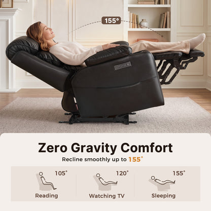 64 in Oversized Reclining Loveseat with Heat & Massage 6711