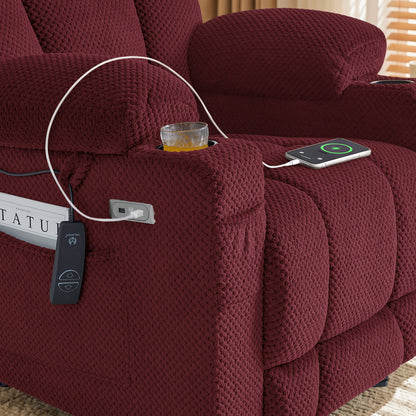 Power Recliner Chair with Massage and Heat, Fabric 8015|8017