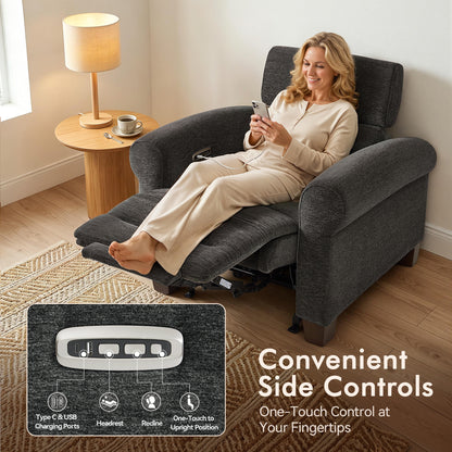 Wall Hugger Power Recliner Chair for Small Spaces, RV & Living Room HL164