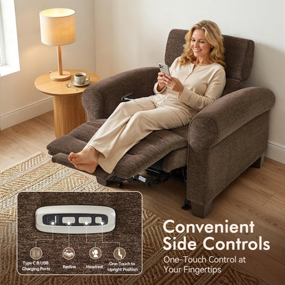 Wall Hugger Power Recliner Chair for Small Spaces, RV & Living Room HL164