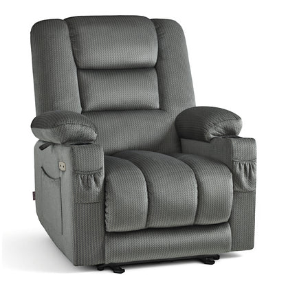 Power Recliner Chair with Heat and Massage, Fabric 6079|PR670|PR671