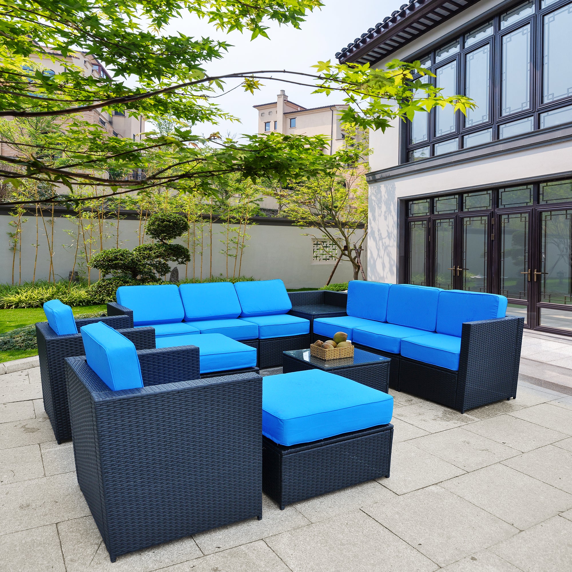 Replacment Cushion Covers for 13PC Wicker Sectional Sofa