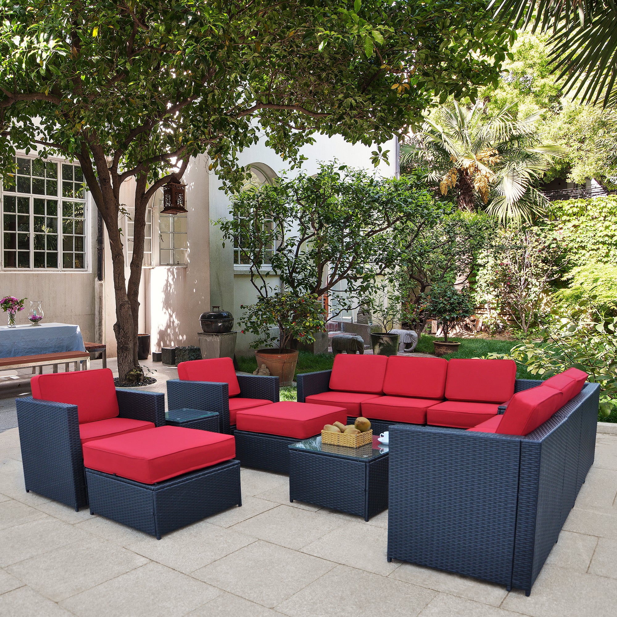 Replacment Cushion Covers for 13PC Wicker Sectional Sofa