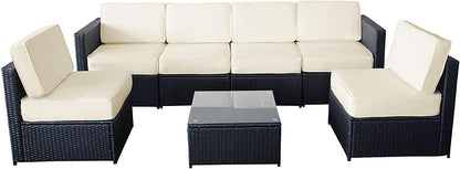 Replacment Cushion Covers for 7PC Wicker Sectional Sofa