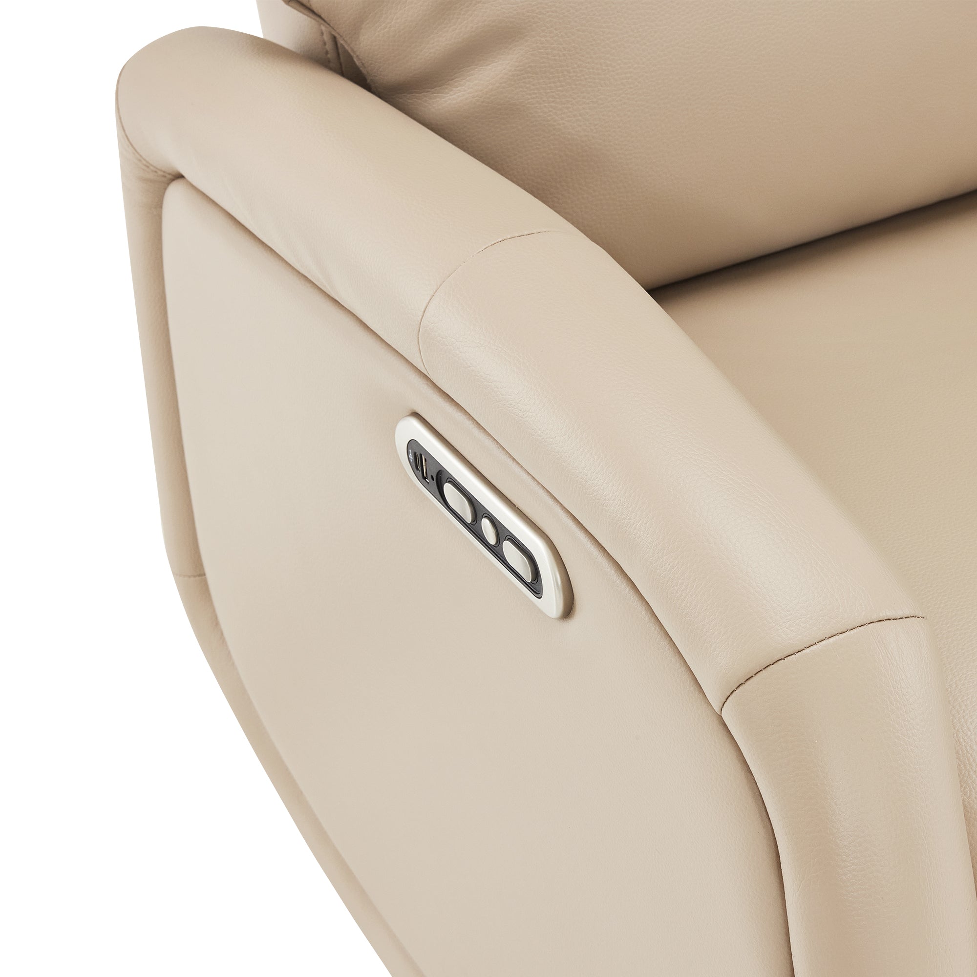 Dual Motor Power Recliner  Swivel Chair, Faux Leather 4610