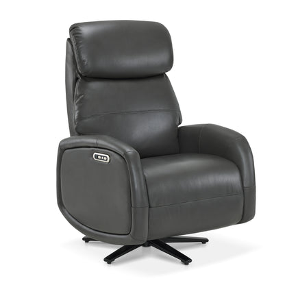 Dual Motor Power Recliner  Swivel Chair, Faux Leather 4610