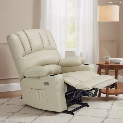 Power Lift Recliner Chair for Elderly, Massage and Heat, Faux Leather 7095|7099|R7092|R7096