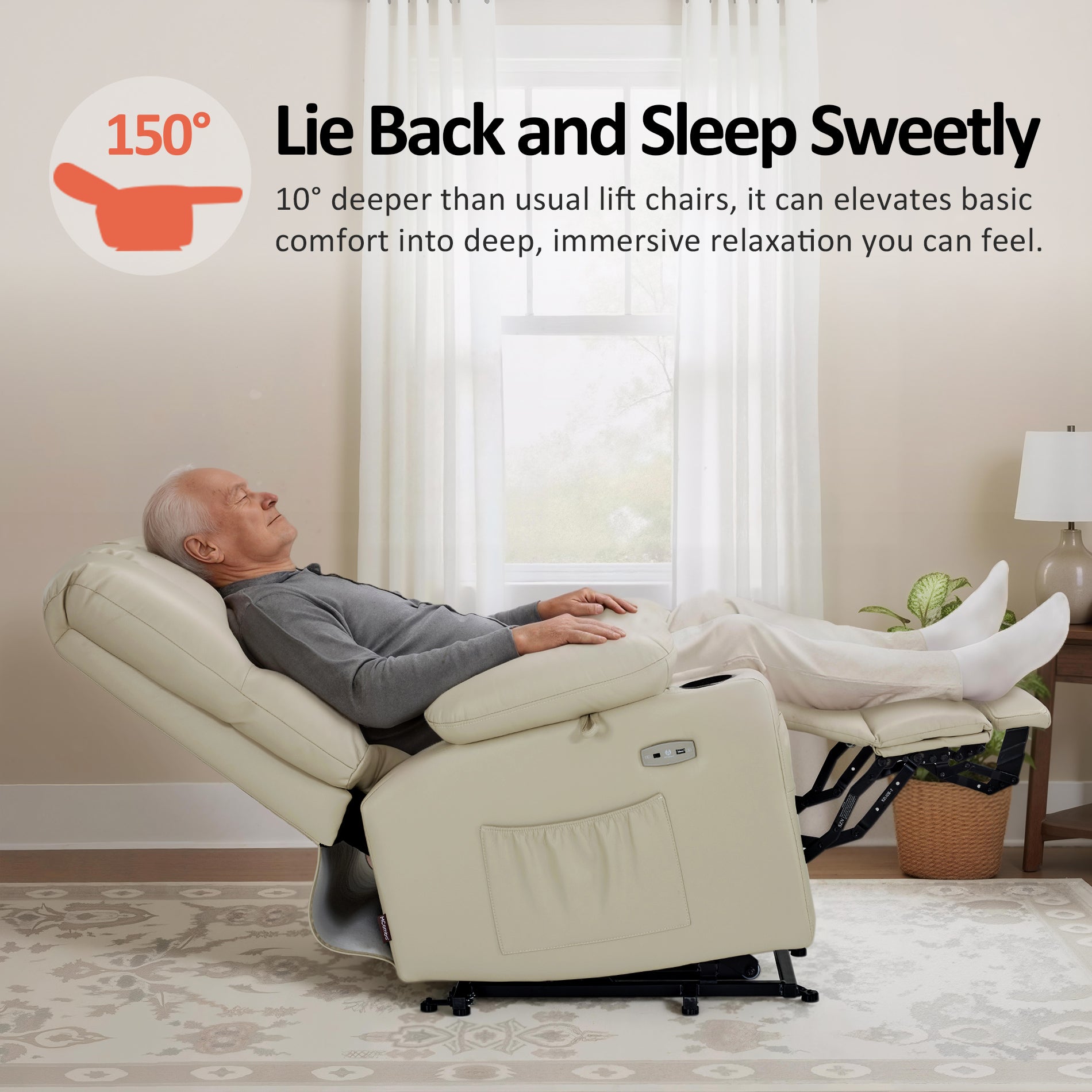 Power Lift Recliner Chair for Elderly, Massage and Heat, Faux Leather 7095|7099|R7092|R7096