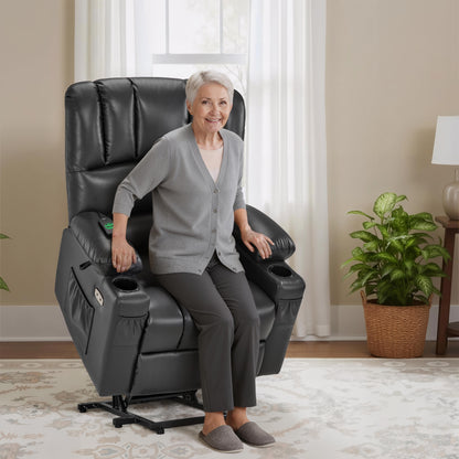 Power Lift Recliner Chair, Massage and Heat, Faux Leather 7095|7099|R7092|R7096