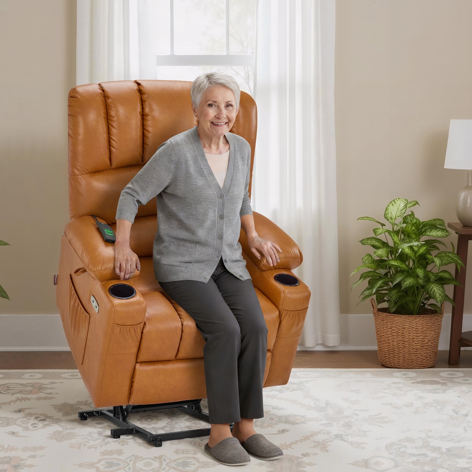 Power Lift Recliner Chair, Massage and Heat, Faux Leather 7095|7099|R7092|R7096