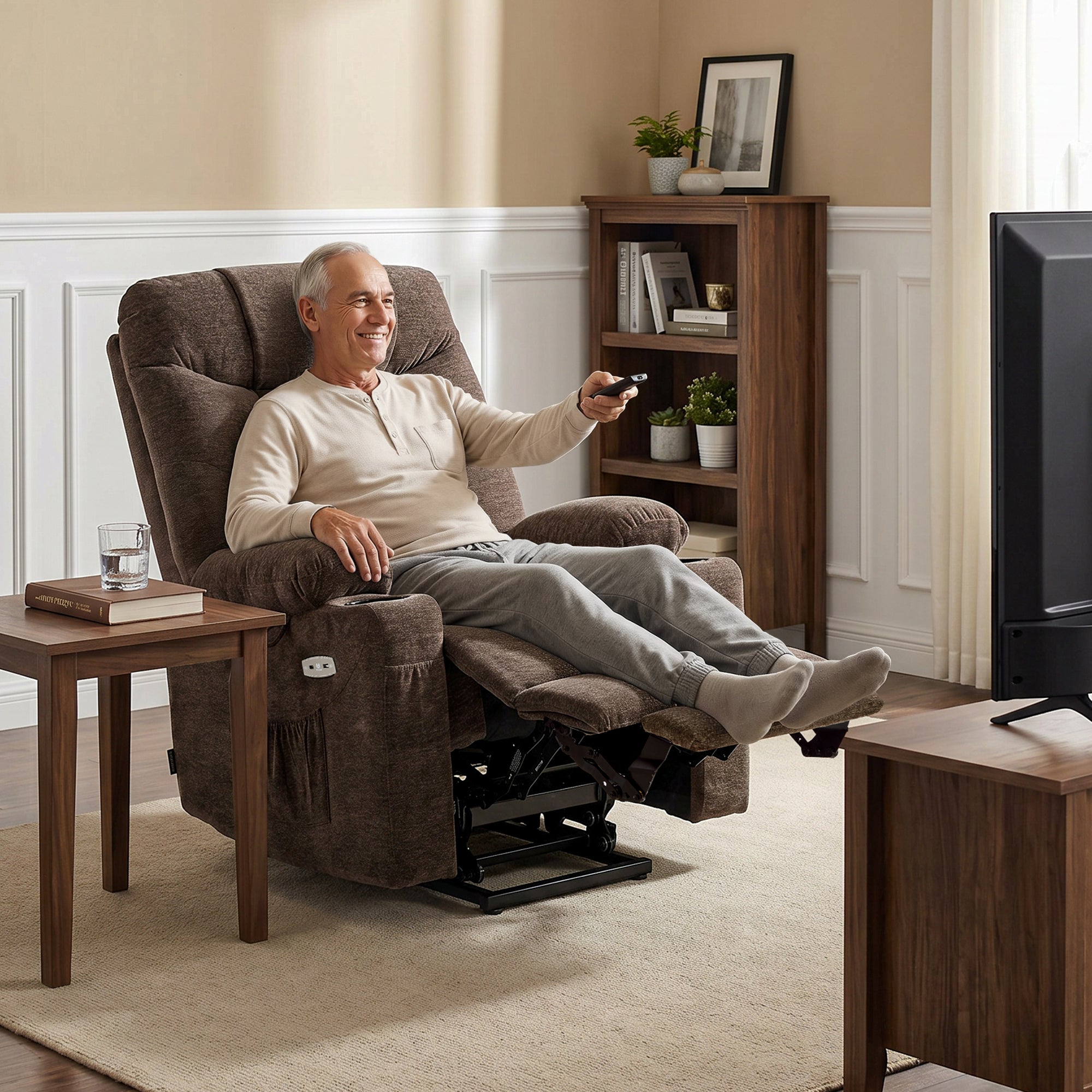 Power Lift Recliner Chair for Elderly, Fabric 7283|7281|7287|R7289|R7399