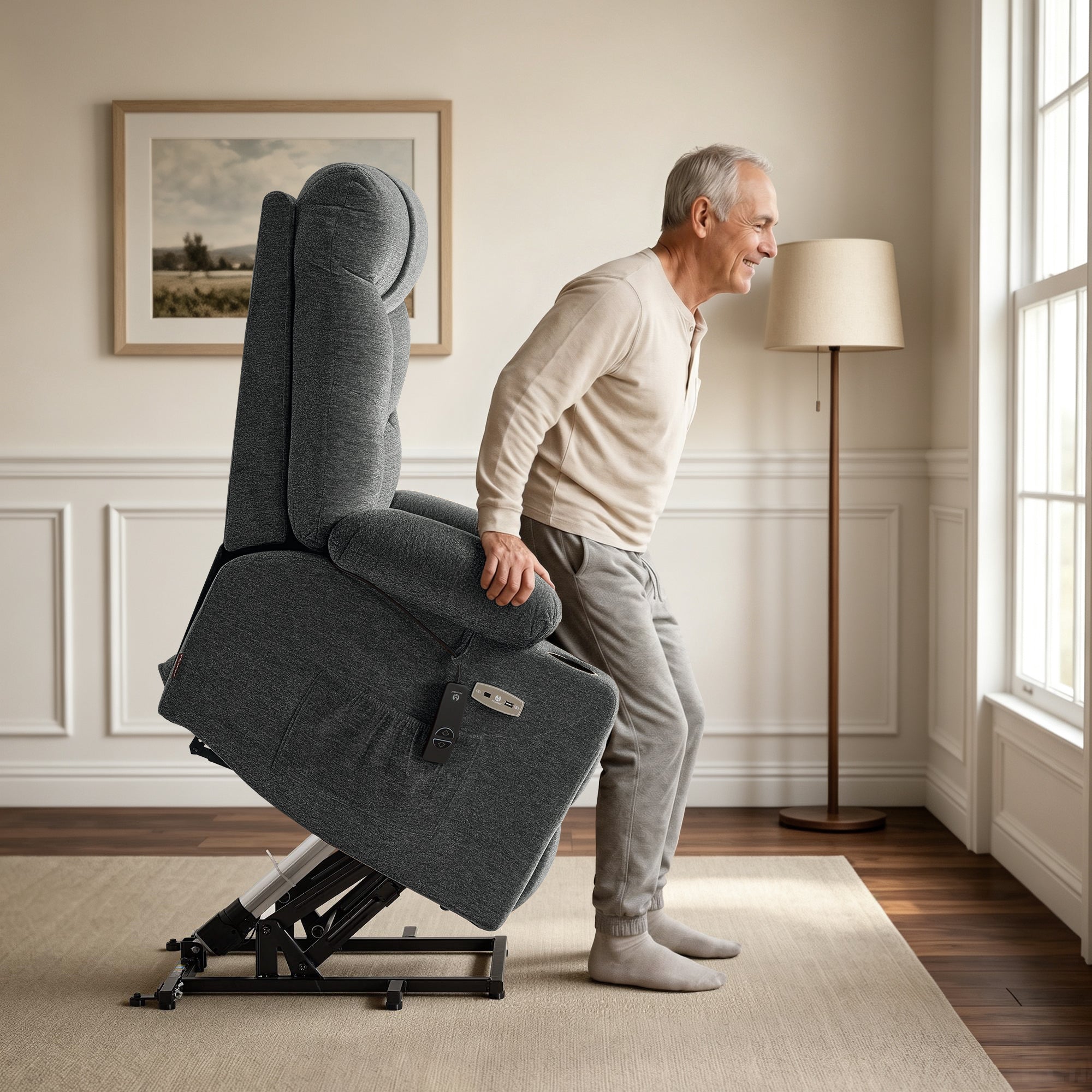 Power Lift Recliner Chair for Elderly, Fabric 7283|7281|7287|R7289|R7399