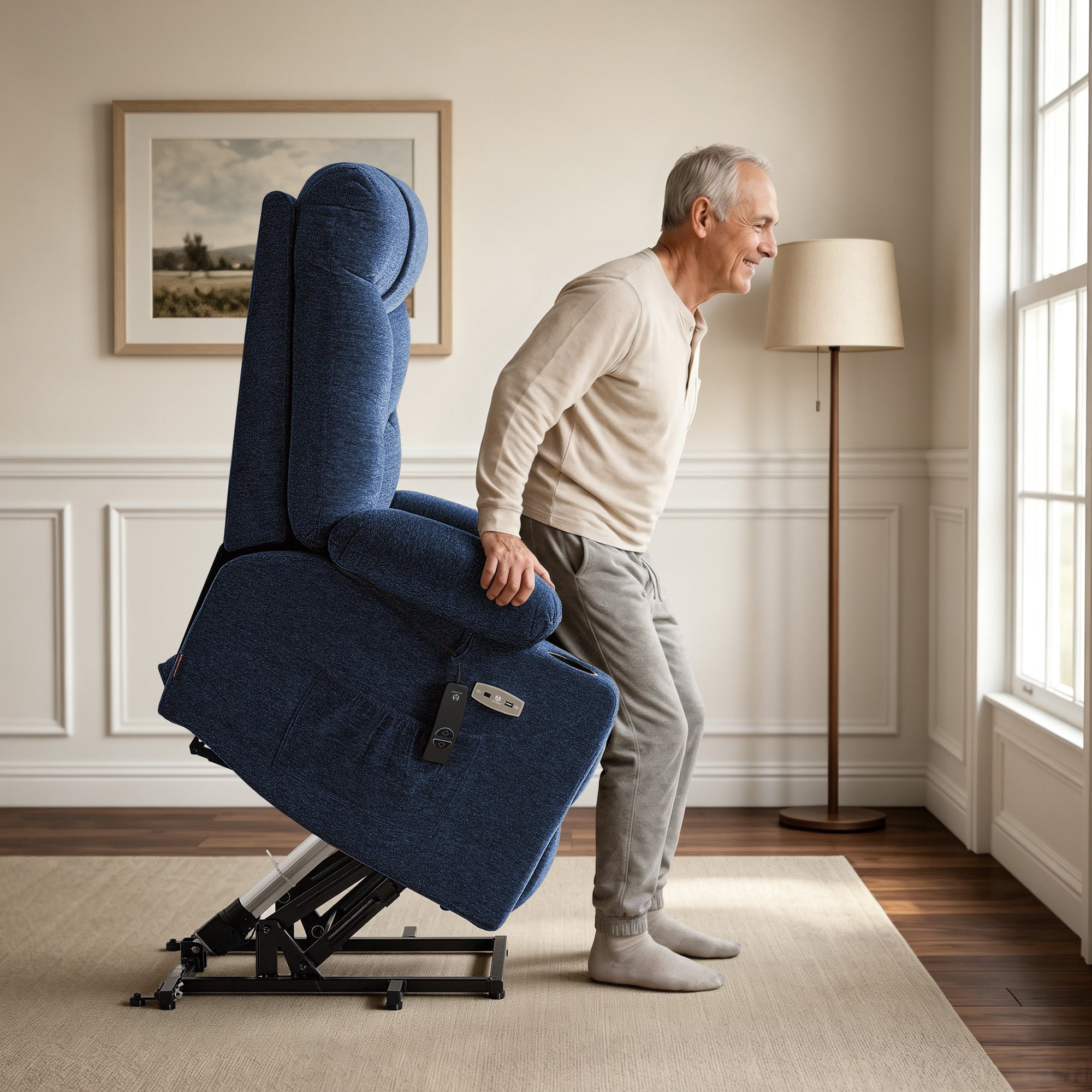 Power Lift Recliner Chair for Elderly, Fabric 7283|7281|7287|R7289|R7399