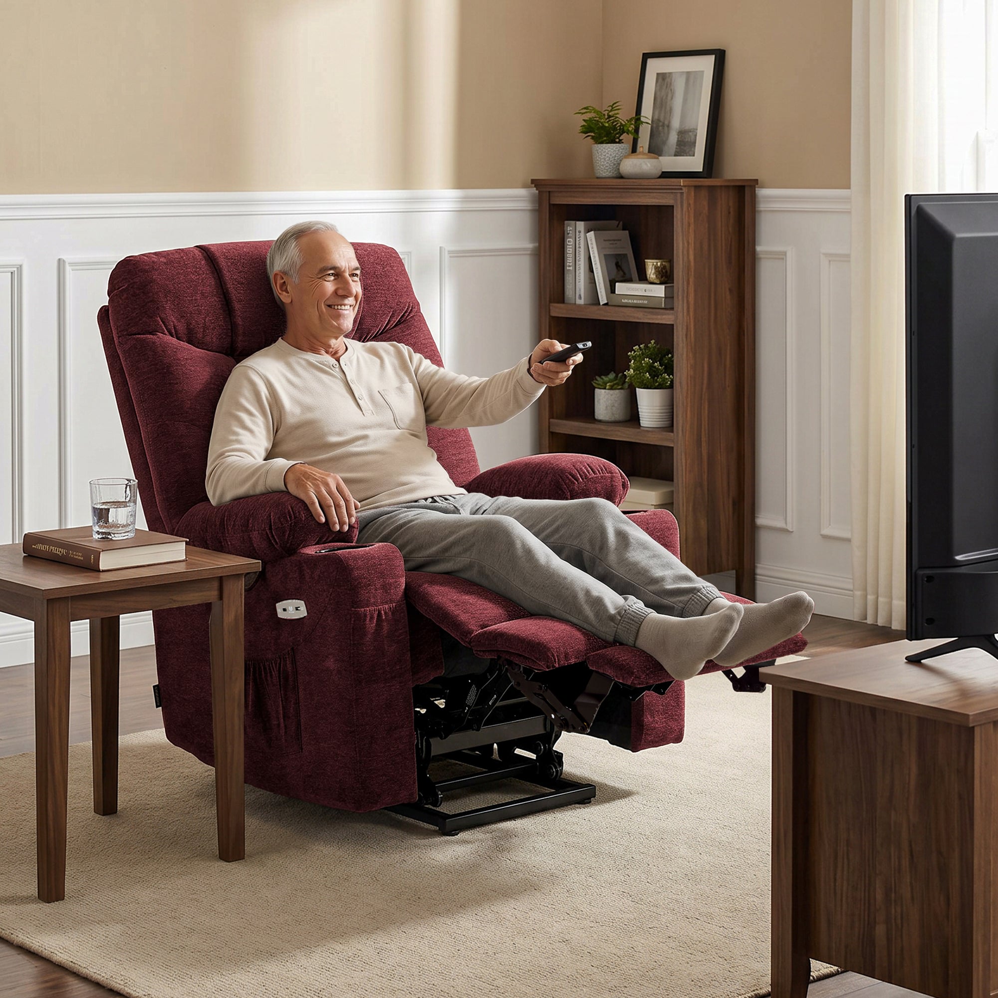 Power Lift Recliner Chair for Elderly, Fabric 7283|7281|7287|R7289|R7399