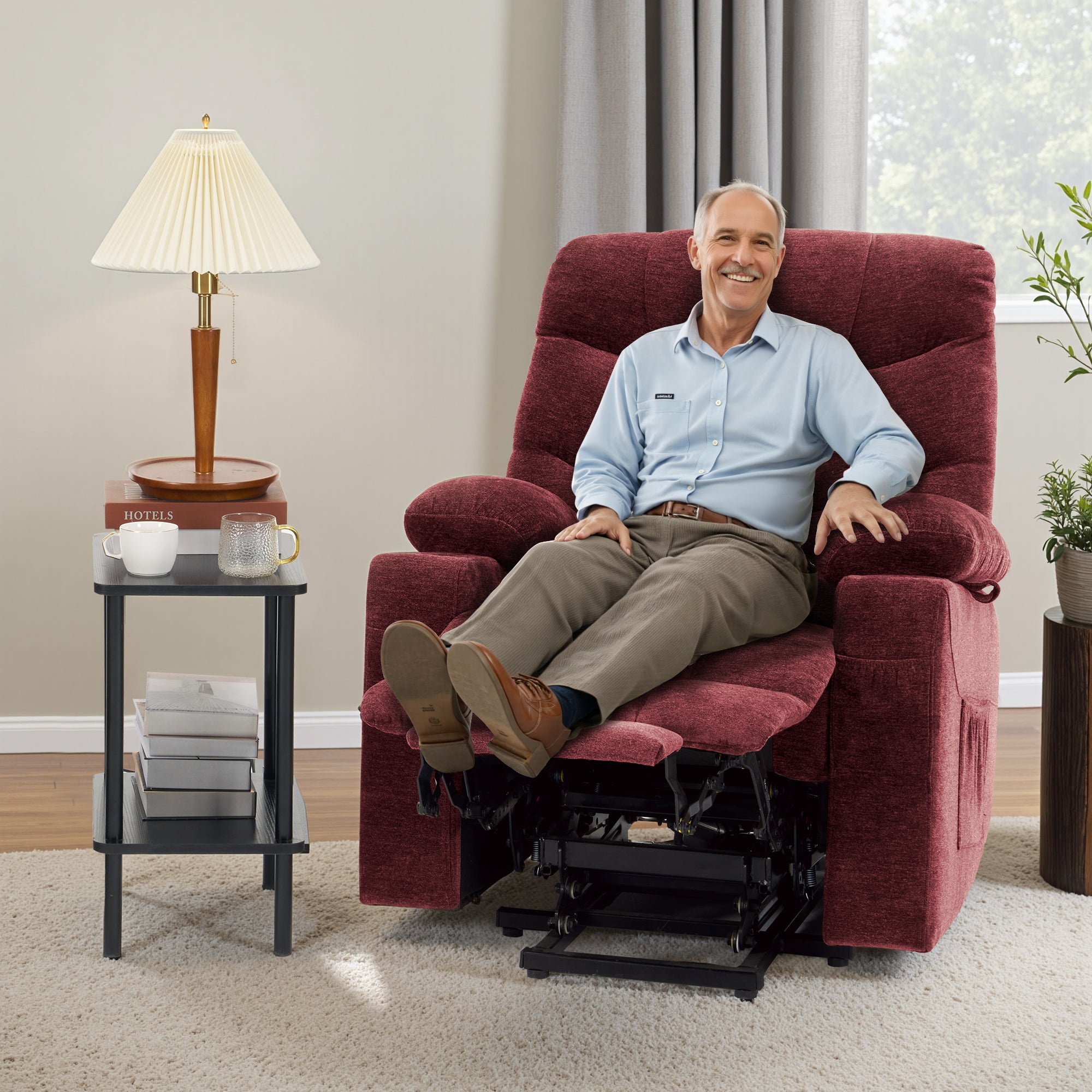 Power Lift Recliner Chair for Elderly, Fabric 7283|7287|R7289