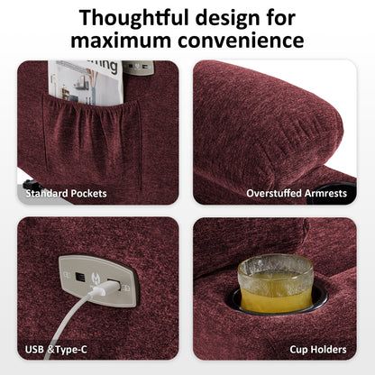 Power Lift Recliner Chair for Elderly, Fabric 7283|7287|R7289