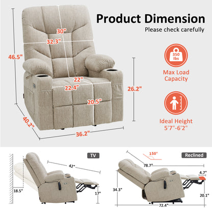 Power Lift Recliner Chair for Elderly, Fabric 7287|7283|7281|R7289|R7399