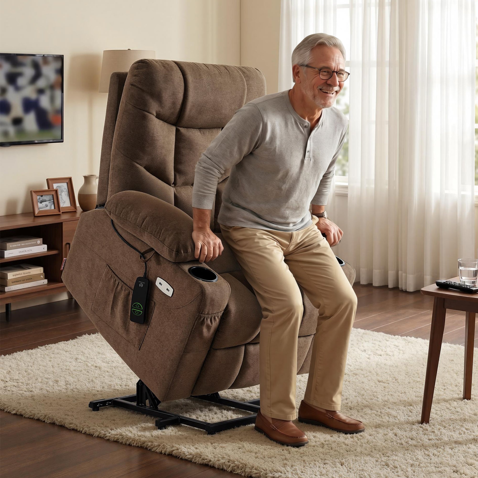 Power Lift Recliner Chair for Elderly, Fabric 7283|7281|7287|R7289|R7399