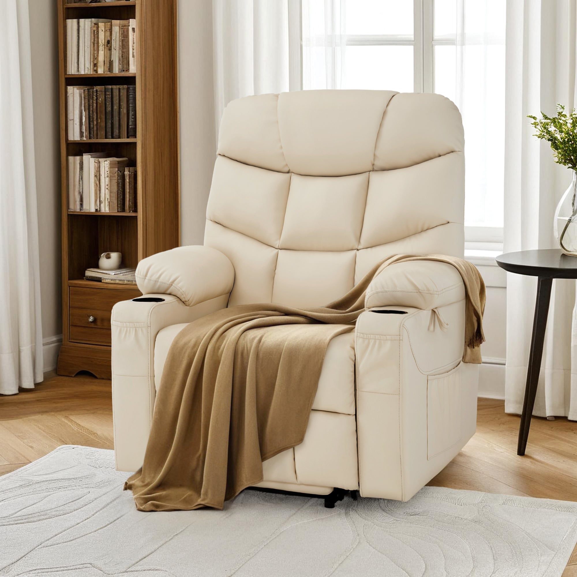 Power Lift Recliner Chair for Elderly, Faux Leather 7287|R7289