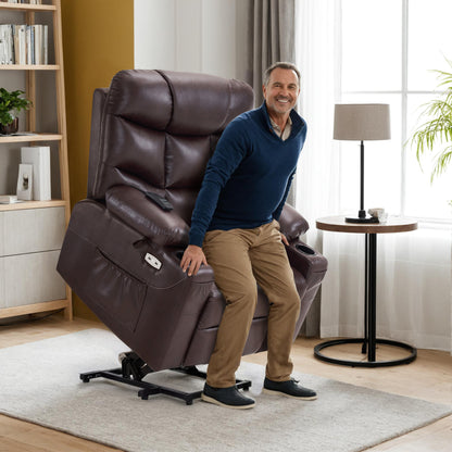 Power Lift Recliner Chair for Elderly, Faux Leather 7287|R7289