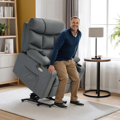 Power Lift Recliner Chair for Elderly, Faux Leather 7287|R7289