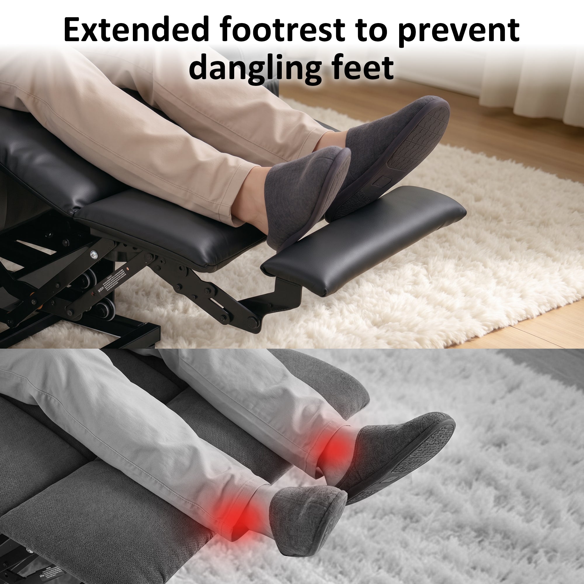 Power Lift Recliner Chair for Elderly, Faux Leather 7287|R7289