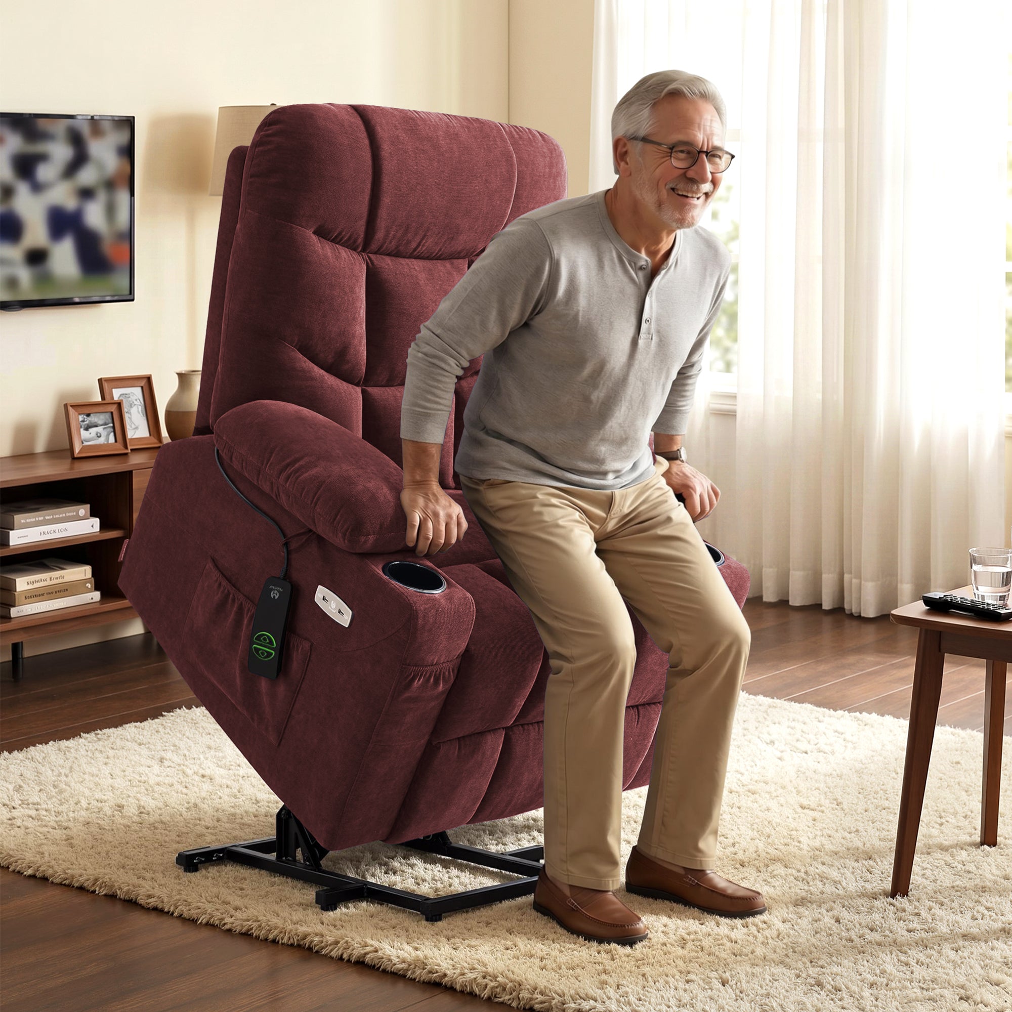 Power Lift Recliner Chair for Elderly, Fabric 7283|7281|7287|R7289|R7399