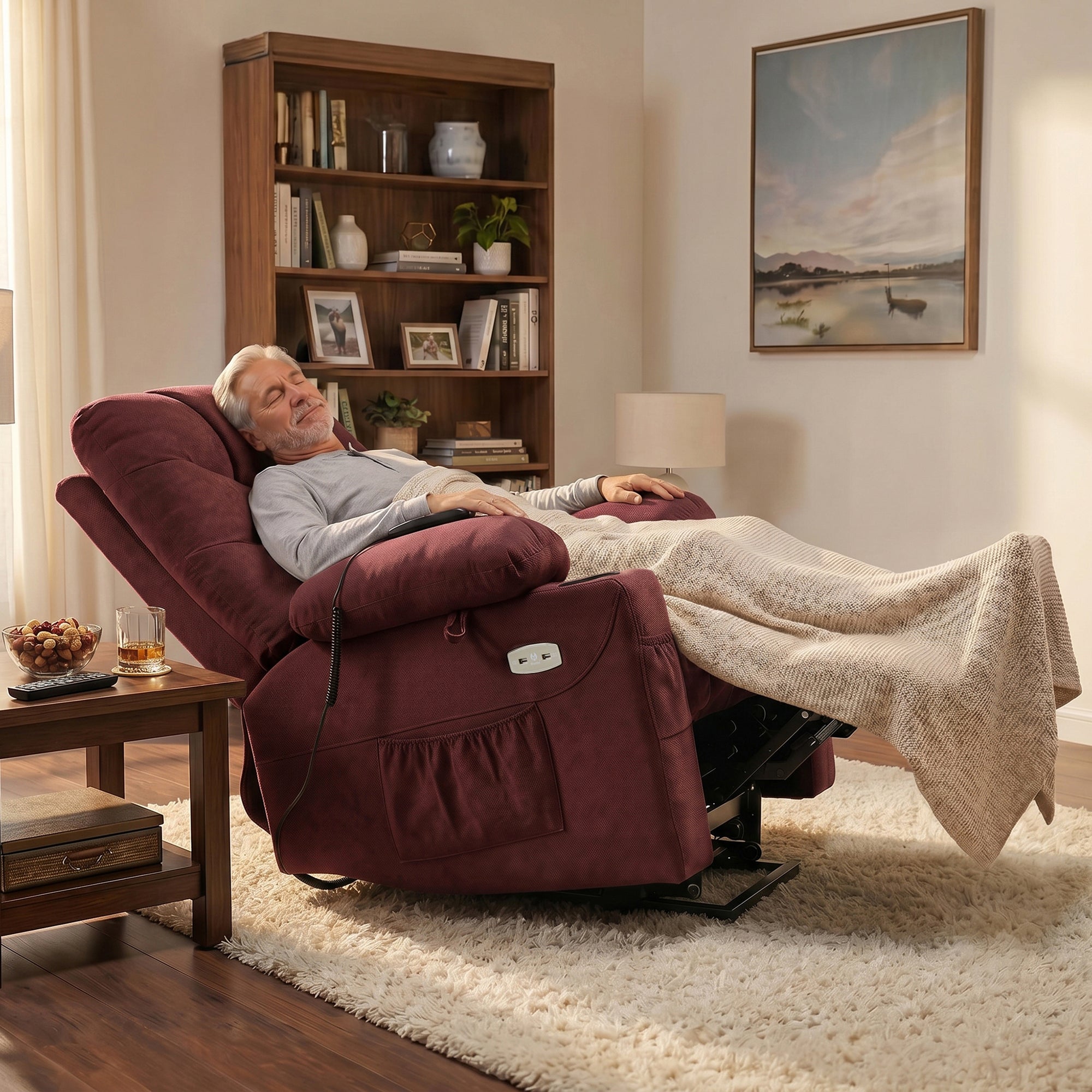 Power Lift Recliner Chair for Elderly, Fabric 7283|7281|7287|R7289|R7399