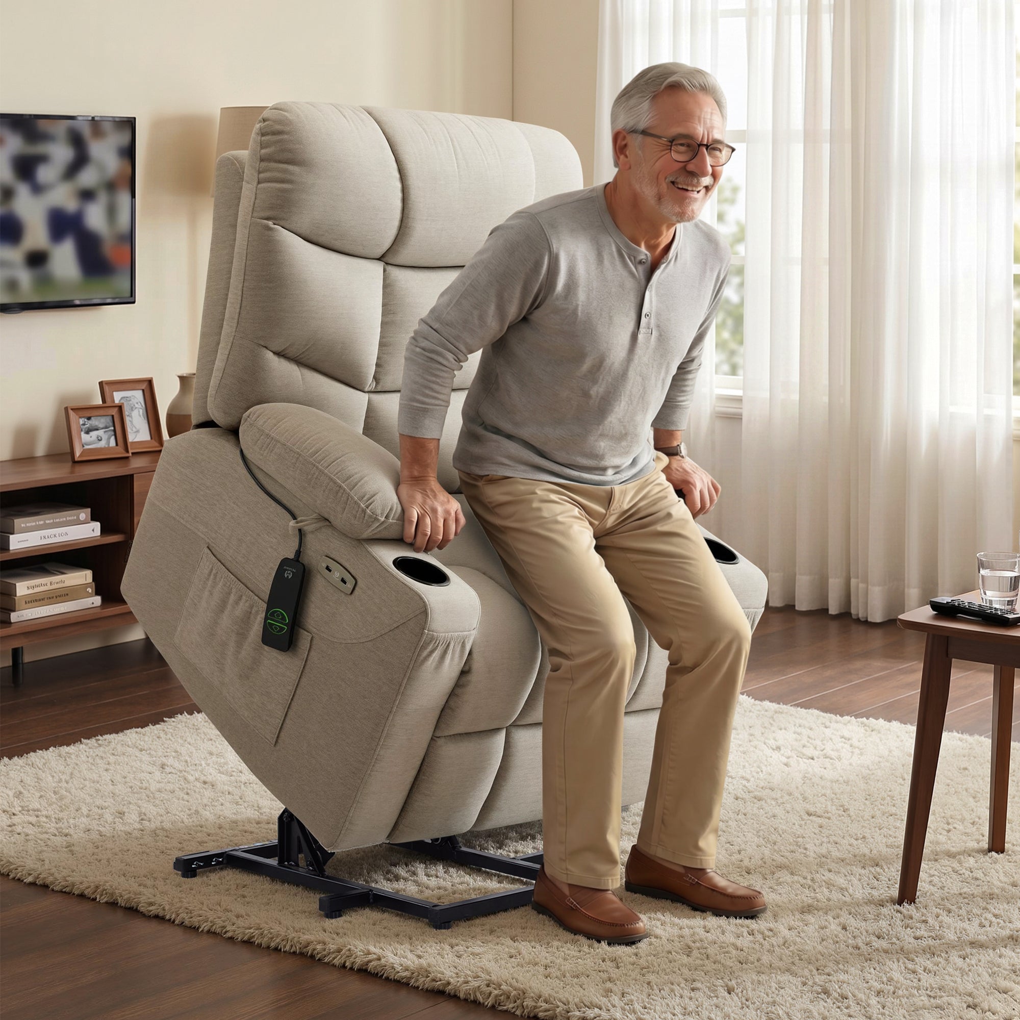 Power Lift Recliner Chair for Elderly, Fabric 7283|7281|7287|R7289|R7399