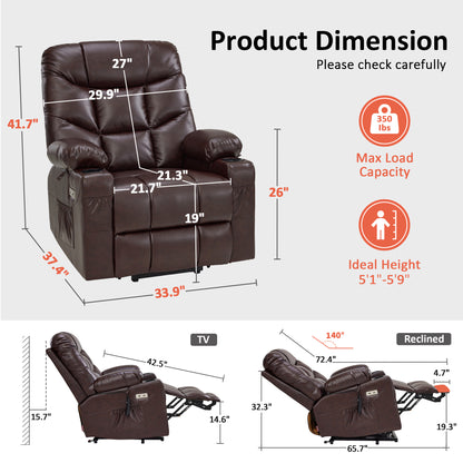 Power Lift Recliner Chair for Elderly, Faux Leather 7287|R7289|7283