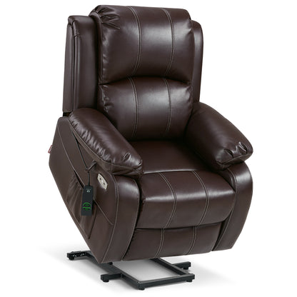 Power Lift Recliner Chair for Elderly, Massage and Heat, Faux Leather 7408|R7410