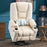 Mcombo Power Lift Recliner Chair with Massage and Heat for Elderly, Extended Footrest, 3 Positions, Lumbar Pillow, Cup Holders, USB Ports, Faux Leather Large(#7539)