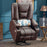 Mcombo Power Lift Recliner Chair with Massage and Heat for Elderly, Extended Footrest, 3 Positions, Lumbar Pillow, Cup Holders, USB Ports, Faux Leather Large(#7539)