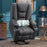 Mcombo Power Lift Recliner Chair with Massage and Heat for Elderly, Extended Footrest, 3 Positions, Lumbar Pillow, Cup Holders, USB Ports, Faux Leather Large(#7539)