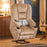 Mcombo Electric Power Lift Recliner Chair with Massage and Heat for Elderly, Extended Footrest, Hand Remote Control, Lumbar Pillow, Cup Holders, USB Ports, Fabric Large(#7549)