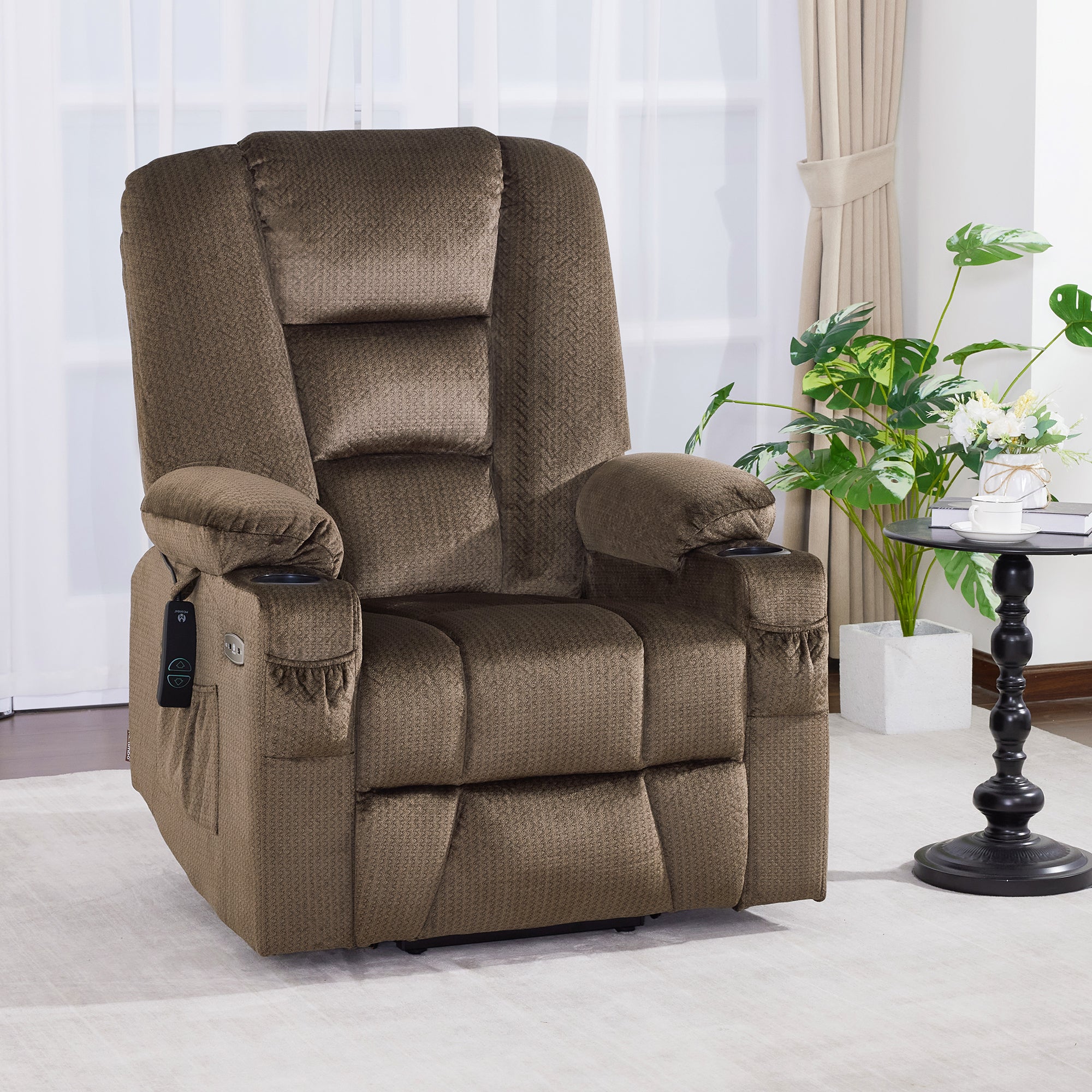 Power Lift Recliner Chair, Massage and Heat, Fabric 7549|R7541|R7561