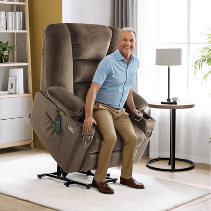 Power Lift Recliner Chair, Massage and Heat, Fabric 7549|R7541|R7561